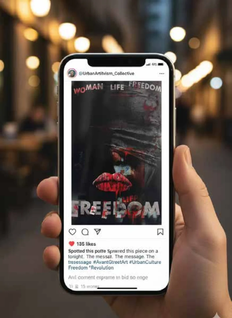 Woman, Life, Freedom Instagram mockup